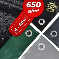 Vendomnia Abdeckplane mit Ösen PVC 650g/m2 wetterfest UV Schutz