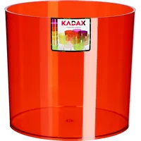 Kadax Blumentopf aus Kunststoff, Topf, rund, transparent, 15 cm,