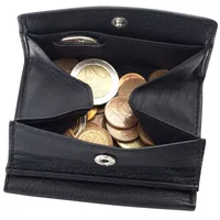 LEAS Kleine Wiener Geldbörse Unisex Geldbörse schwarz