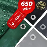 Vendomnia Schutzplane Abdeckplane mit Ösen - aus PVC, 650g/m2