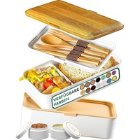 Umami All-in-1 1,2L Bento Lunchbox Erwachsene mit Besteck, 2