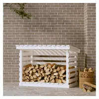 VidaXL Kaminholzregal Weiß 108x73x79 cm Massivholz Kiefer