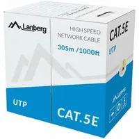 LANBERG LCU5-10CC-0305-Y Netzwerkkabel 305 m Cat5e U/UTP (UTP) Gelb