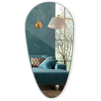 Tulup Spiegel Transparent, Glas, Organisch, 40x80x0.4 cm, Spiegel, Wandspiegel