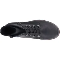 Rieker Damen Schnürboot Zierreißverschluss Stiefelette 75142, Größe:41 EU, Farbe:Schwarz