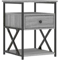 VidaXL Nachttisch Grau Sonoma-Eiche 40x42x55 cm Holzwerkstoff