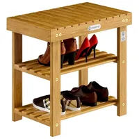 CASARIA Casaria® Schuhregal mit Sitzfläche Holz Massiv 160kg Belastbarkeit