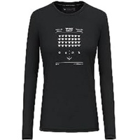 Salewa Pure Space Game Merino T-Shirt Women, Black Out,