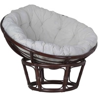 MiaMöbel Sessel 'Papasan' braun, Ø 100 cm 100% Baumwolle,