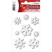 Herma Aufkleber 6523 Eiskristalle, weiß, 8 Etiketten