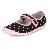 Ladeheid Kinder Mädchen Hausschuhe LARW007 (Rosa Schwarz Punkte, 28)