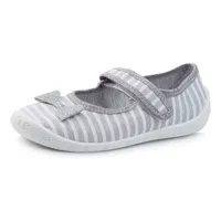 Ladeheid Kinder Mädchen Hausschuhe LARW007 (Grau Weiß Streifen, 29