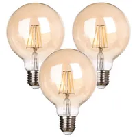 Trango 3er Set E27003/3 LED Filament Lamp Leuchtmittel E27