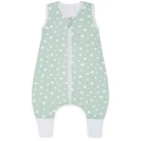 EMMA & NOAH Schlafsack mit Füßen Punkte Mint, 90