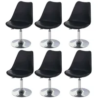 Mendler 6er-Set Drehstuhl Malmö T501, Stuhl Küchenstuhl, höhenverstellbar, Kunstleder