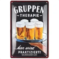 Nostalgic-Art Blechschild, 20 x 30 cm"Gruppentherapie – Bier