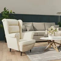 VidaXL Sessel Cremeweiß Samt