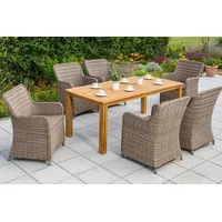 Merxx Riviera Set 7-tlg. Gartentisch 180 x 90 cm