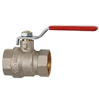 Riegler Kugelhahn Standardausfür, roter Hebel, IG/IG, MS vern., G