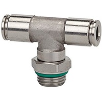 Riegler T-Steckverschra., drehbar, G 1/8 a., Schl.- Ø8, 15bar,