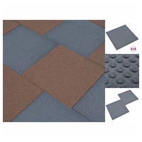 VidaXL Fallschutzmatten 18 Stk. Gummi 50x50x3 cm Grau