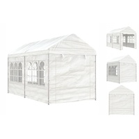 VidaXL Pavillon mit Dach Weiß 4,46x2,28x2,69 m Polyethylen