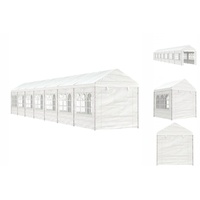VidaXL Pavillon mit Dach Weiß 15,61x2,28x2,69 m Polyethylen