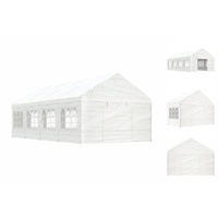 VidaXL Pavillon mit Dach Weiß 8,92x4,08x3,22 m Polyethylen