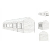VidaXL Pavillon mit Dach Weiß 13,38x2,28x2,69 m Polyethylen