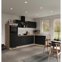Flex-Well Exclusiv Winkelküche Capri 280 x 170 cm Schwarz
