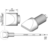 Jbc Lötspitze Serie C470, Meißelform, C470007/15,5 x 2,5 mm,