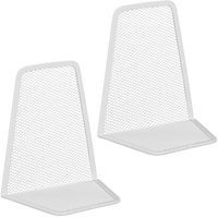 Relaxdays Buchstütze, 2er-Set, modernes Mesh-Design, Bücher und Ordner, Buchhalter
