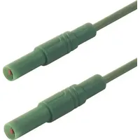 Hirschmann BERÜHRUNGSSICHERE UMSPRITZTE MESSLEITUNG 100cm, 4mm / GRÜN (MLB/GG-SH