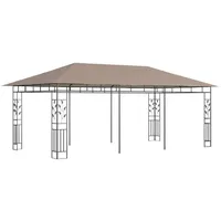 VidaXL Pavillon mit Moskitonetz 6x3x2,73 m Taupe 180 g/m2