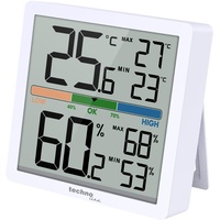 Technoline digitales Raumthermometer, Temperaturstation, Magnethalterung, Hintergrundbeleuchtung, Kofortanzeige