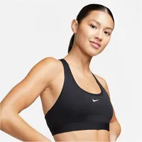 Nike Swoosh Light Support Non-Padded Sport-BH Damen 010 black/white