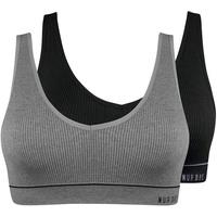 NUR DIE Bustier Retro (2-tlg) bunt|grau|schwarz 34-36