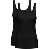 MEY Top Doppelpack Serie Pure Sense Damen, 3 schwarz