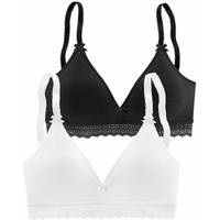 PETITE FLEUR Bralette-BH Damen weiß+schwarz Gr.90D