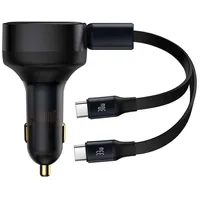 Baseus 2in1 33W 2x USB-C, Genuss Schwarz