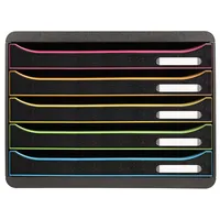 Exacompta 308914D Ablagebox Harlekin mit 5 Schubladen für DIN