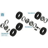 Italeri 510003909 1:24 Reifen-/Felgen-Set Euro (7+7)