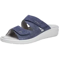ROHDE Pantolette Leder Glitzer Druck Strass Wechselfußbett Rivella 5729,