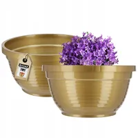 Kadax Schale aus Kunststoff, Blumenschale, Grabschale, rund, 13 cm,
