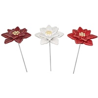 St. Benno 3er-Set Blumenstecker »Weihnachtsstern« aus Keramik