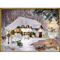 Coppenrath Verlag A4-Wandkalender: Winterliches Cottage