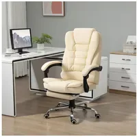 Homcom Chefsessel Kunstleder Beige