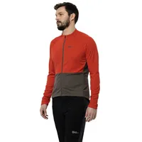 Jack Wolfskin Morobbia Fz Langarm-t-shirt - Strong Red -