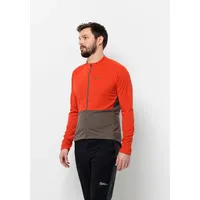 Jack Wolfskin Morobbia Fz Langarm-t-shirt - Strong Red -