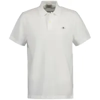 GANT Regular Fit Shield Piqué Poloshirt - weiß, 3XL,
